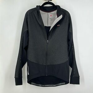 De Marchi Contour Cycling Jacket 41-42" - Size XL Black Full Zip